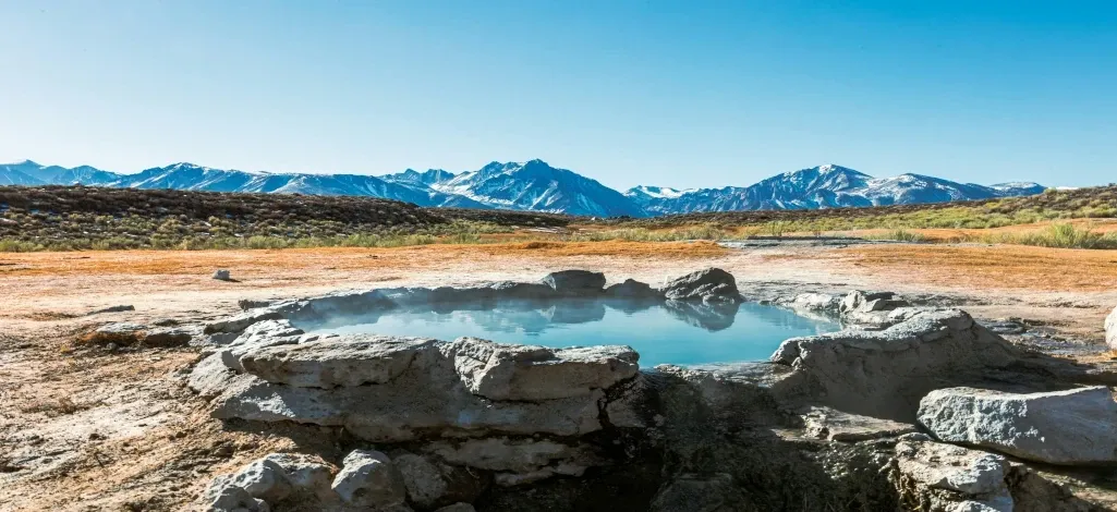 A natural hot spring located outside of Canmore