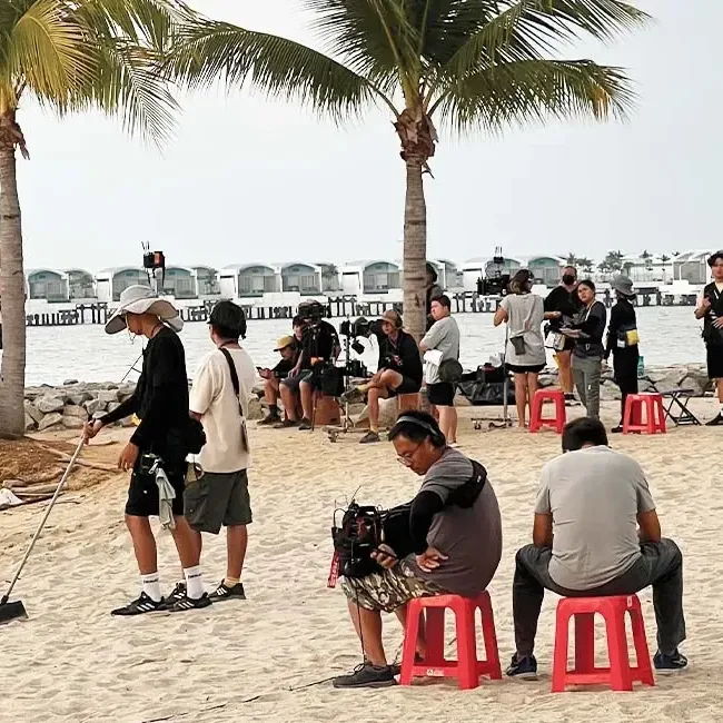 Production team from Mediacorp preparing for a TV series shoot at Lexis Hibiscus Port Dickson - Lexis Hotel Group