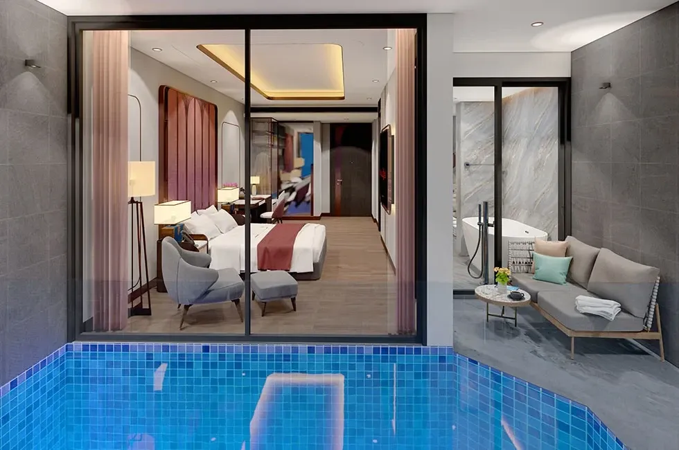 Show unit of one of the private pools at Royal Lexis Kuala Lumpur