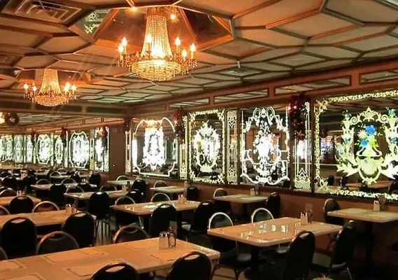 Interior of Versailles Miami, the iconic Cuban restaurant serving classic dishes and strong cafecitos.