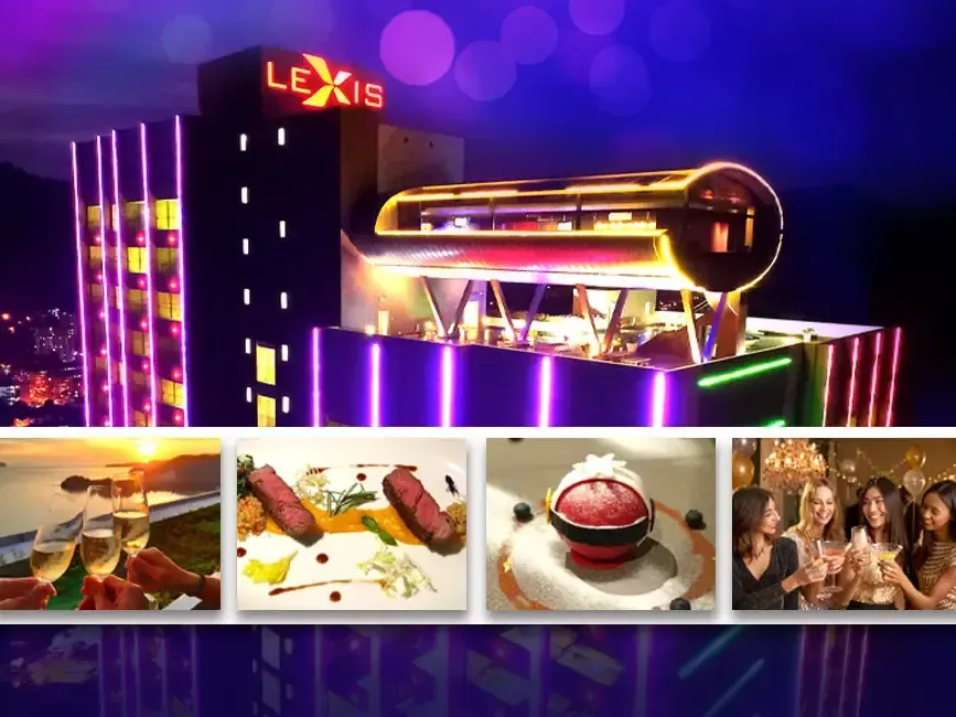Night view of Satellite Restaurant and Bar - Lexis Suites Penang