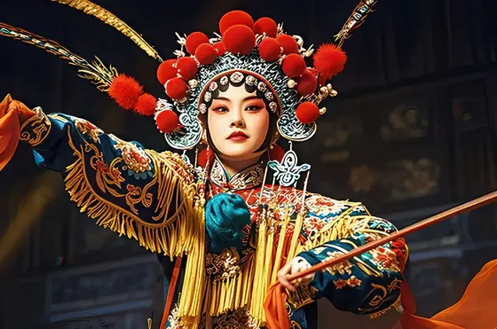 Opera artist in elaborate costume representing Chinese heritage in performing arts - Imperial Lexis Kuala Lumpur