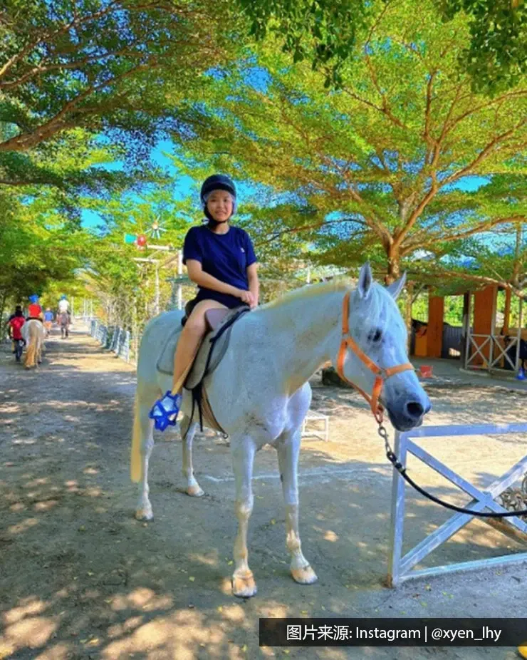 一名女子在浮罗山背Countryside Stables马场骑马 - 槟城丽昇豪华酒店