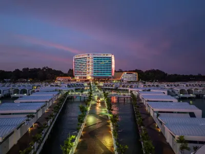 Evening view of Lexis Hibiscus Port Dickson resort