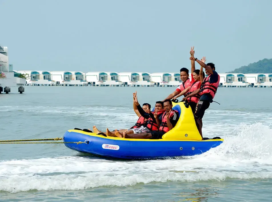 We offer water activities such as bandwagon and airhead -Lexis Hibiscus