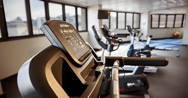 A treadmill in one of the Hotel Grand Chancellor fitness centres