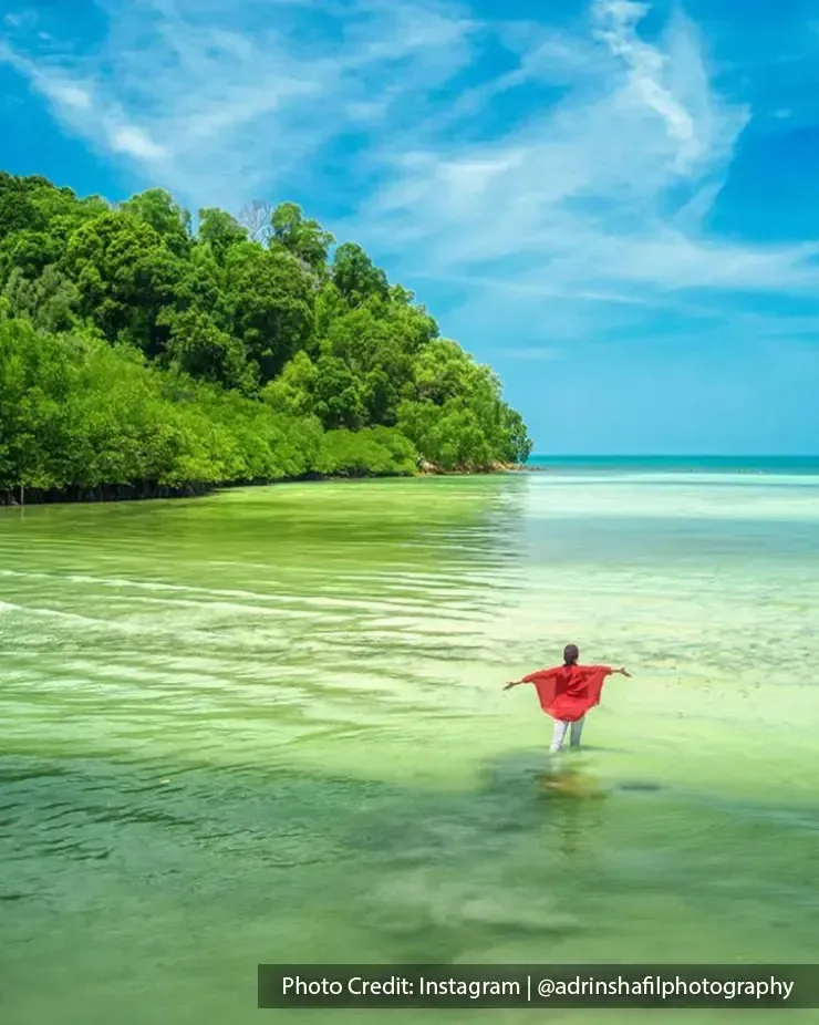 Clear beaches and secluded lagoons of port dickson