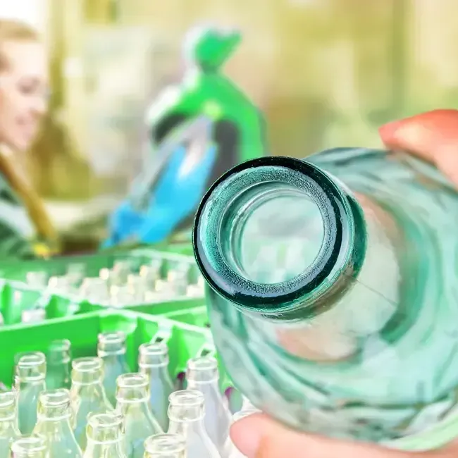 A worker organising glass bottles - Imperial Lexis Kuala Lumpur