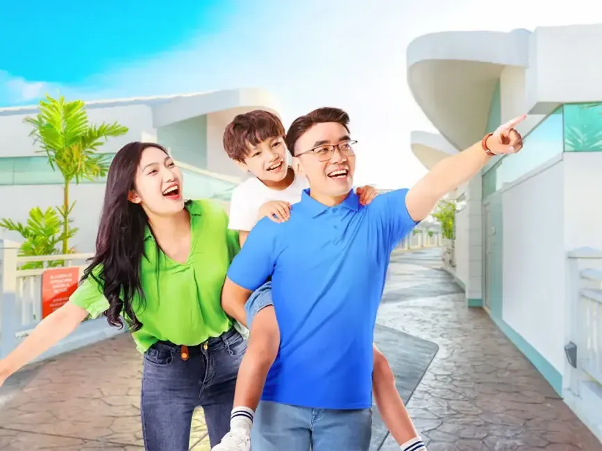 A family enjoying their holiday at a luxury resort - Grand Lexis Port Dickson