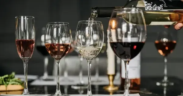 Selection of white, red & rose varietals available for tasting in the Tamar Valley wineries