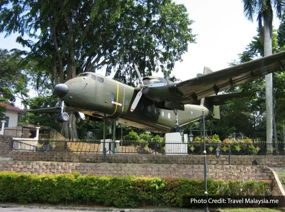 Aircraft model display in Army Museum, Port Dickson