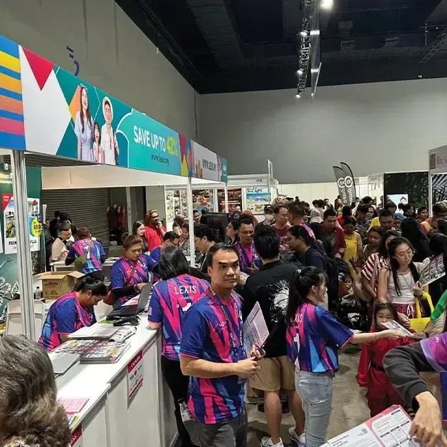 People approaching Lexis Hotel Group's booth at Matta Fair 2025 - Lexis Hotels & Resorts