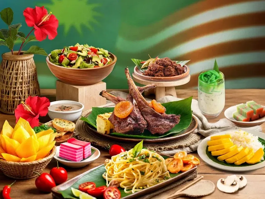 An assortment of Malaysian dishes laid out on a dining table - Lexis Suites Penang