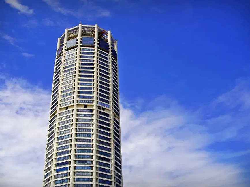 A view of the Komtar building rising above the urban skyline - Lexis Suites Penang