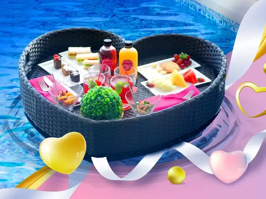 A heart-shaped basked filled with various food, perfect for a special occasion - Lexis Suites Penang