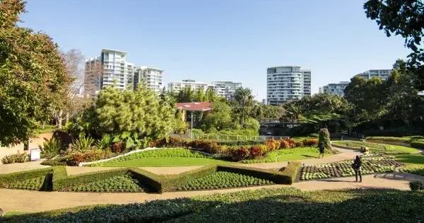View of Roma Street Parklands in Brisbane