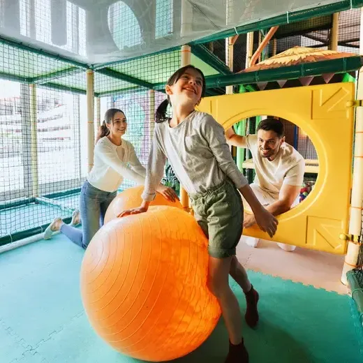 Family enjoying fun activities in the Kidz World zone at Lexis Hibiscus Port Dickson - Lexis Hotels & Resorts