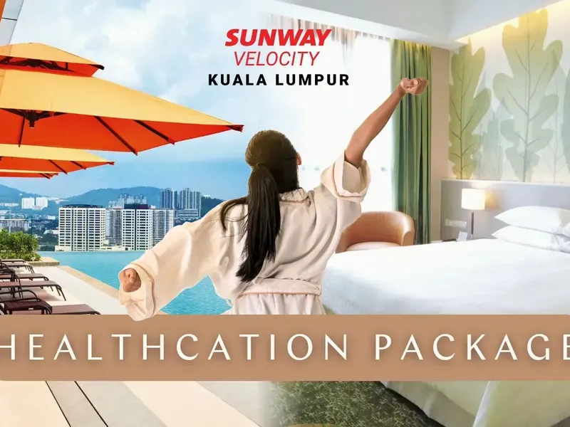 Healthcation Package poster used at Sunway Velocity Hotel, Kuala Lumpur