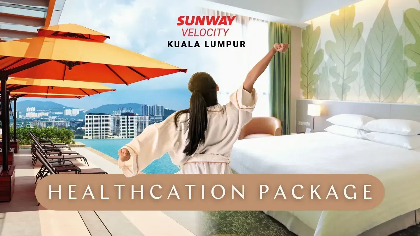 Healthcation Package poster used at Sunway Velocity Hotel, Kuala Lumpur