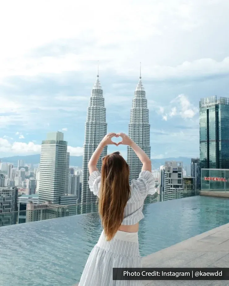 Infinity pool with Petronas Twin Towers views in Imperial Lexis Kuala Lumpur