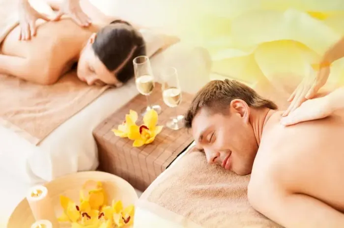 A couple enjoying a treatment session at LexSpa - Lexis Suites Penang