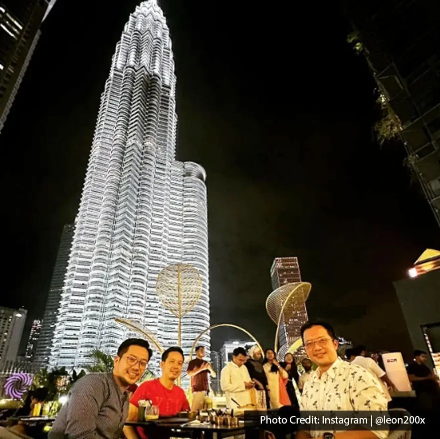 Dining at Avenue K with Petronas Twin Towers view in Kuala Lumpur