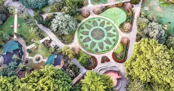 City Botanic Gardens from birdseye view