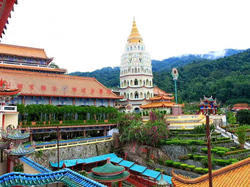 Stunning view of Kek Lok Si temple surrounded by lush greenery - Lexis Suites Penang