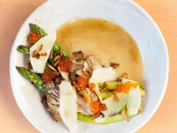 Small plate dish served at Boia De, a Michelin-starred spot in Little Haiti