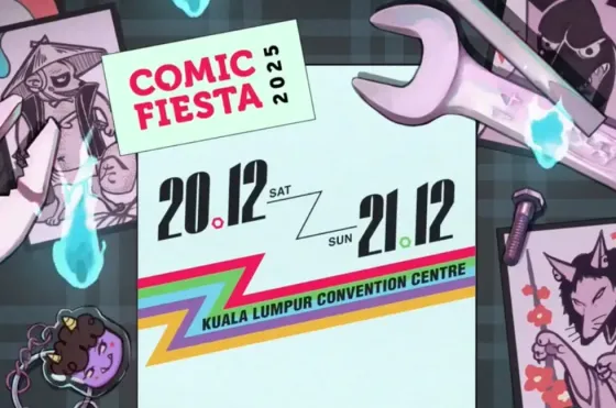 Comic Fiesta 2025 poster featuring anime art with event date and venue location - Imperial Lexis Kuala Lumpur