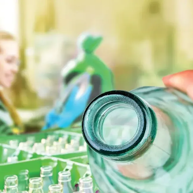 A person is seen holding a water bottle in front of a table - Lexis Hotel Group