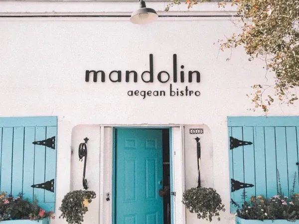 Aegean-style outdoor dining at Mandolin Aegean Bistro in Miami Design District