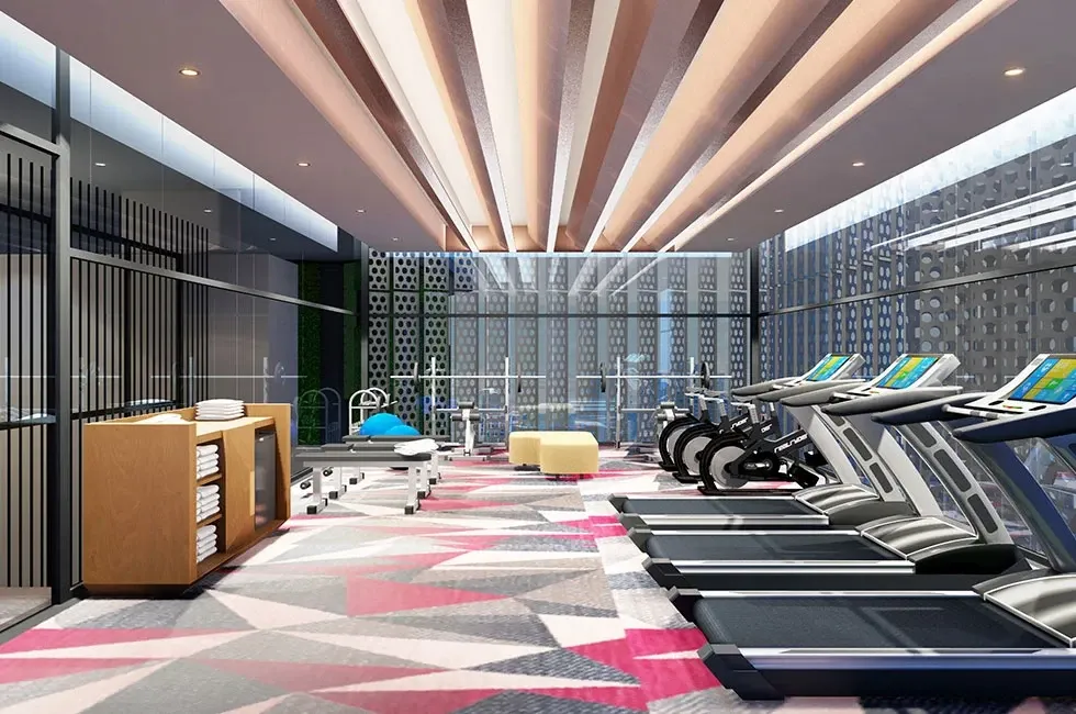 An artist's impression of the gym at Royal Lexis Kuala Lumpur