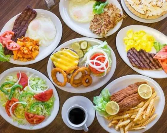 Breakfast dishes at Jimmy's Eastside Diner in Miami's MiMo neighborhood