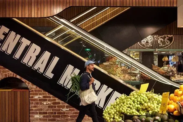Shopper exploring Adelaide’s Central Market