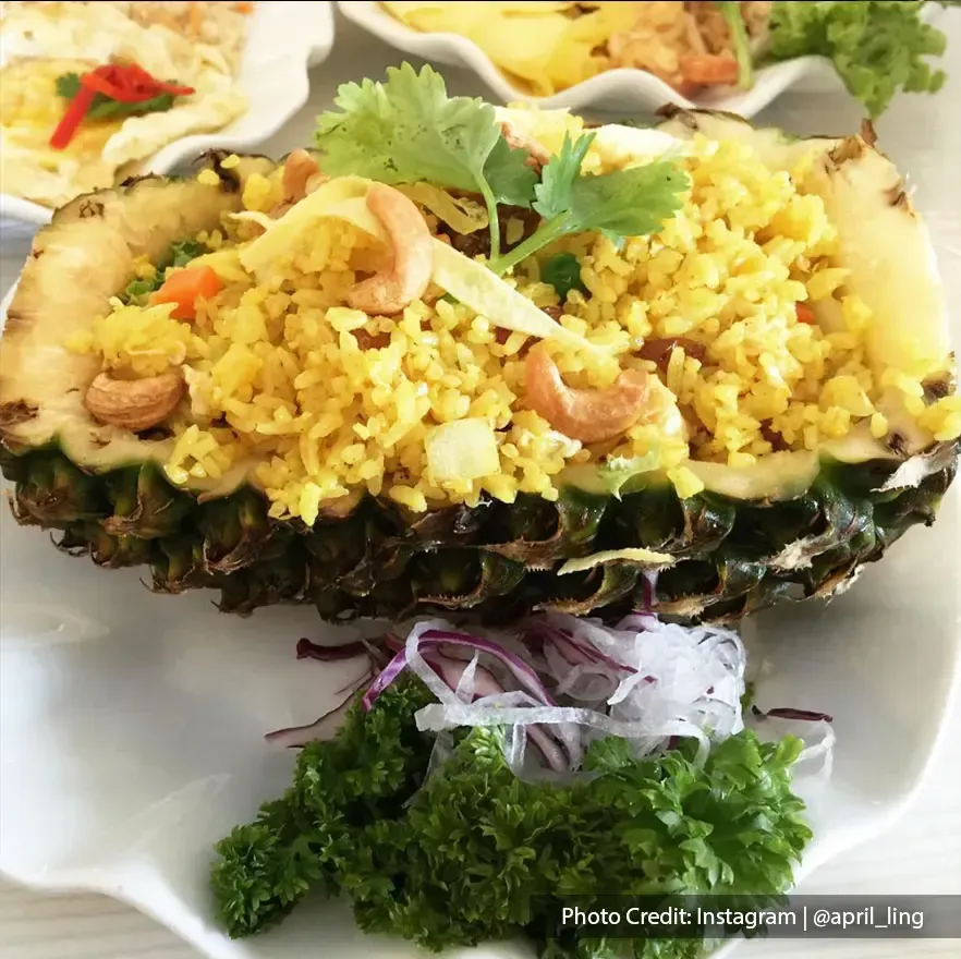 Pineapple Fried Rice from Double Queue Thai Cuisine, halal restaurant near to Lexis Hibiscus Resort