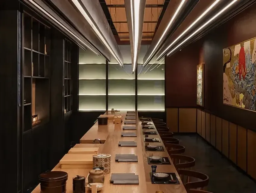 Sushi counter dining at Ogawa Miami with chef seating