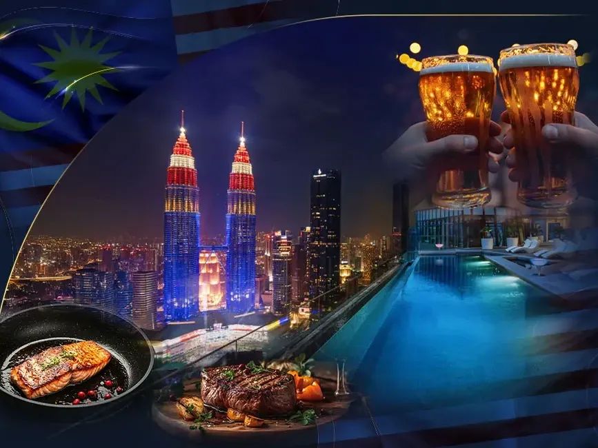 A vibrant collage of Malaysia featuring delicious local cuisine - Imperial Lexis Kuala Lumpur