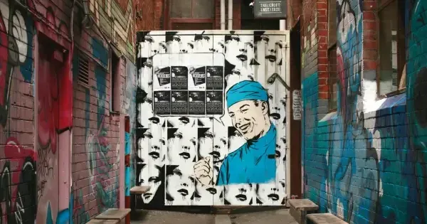  Art-filled laneway with a doctor centrepiece in Melbourne