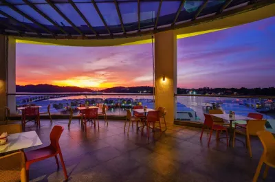 Lighthouse Bar with sunset and outdoor seating - Lexis Hibiscus Port Dickson