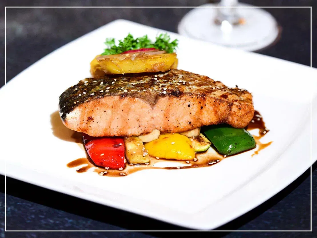 A dish on the table at Chatrium Hotels & Residences