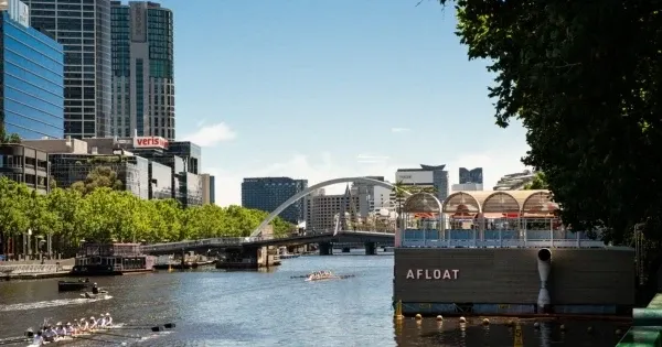 The Yarra River looking to Southbank in Melbourne