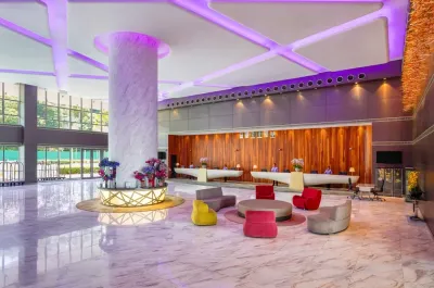 Hotel lobby lounge with purple lighting – Lexis Hibiscus Port Dickson